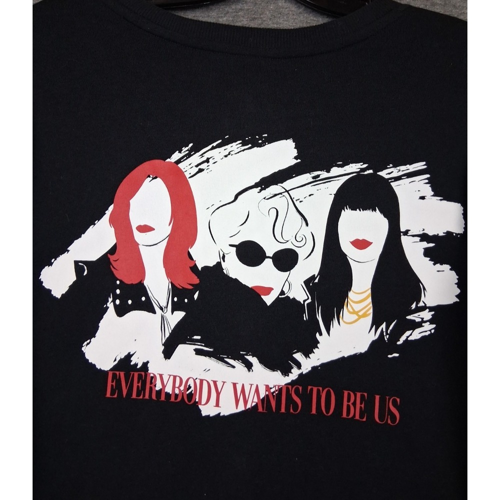 New Devil Wears Prada Sweatshirt L Black Fleece Snap Everybody Wants To Be Us
